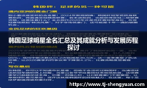 韩国足球明星全名汇总及其成就分析与发展历程探讨